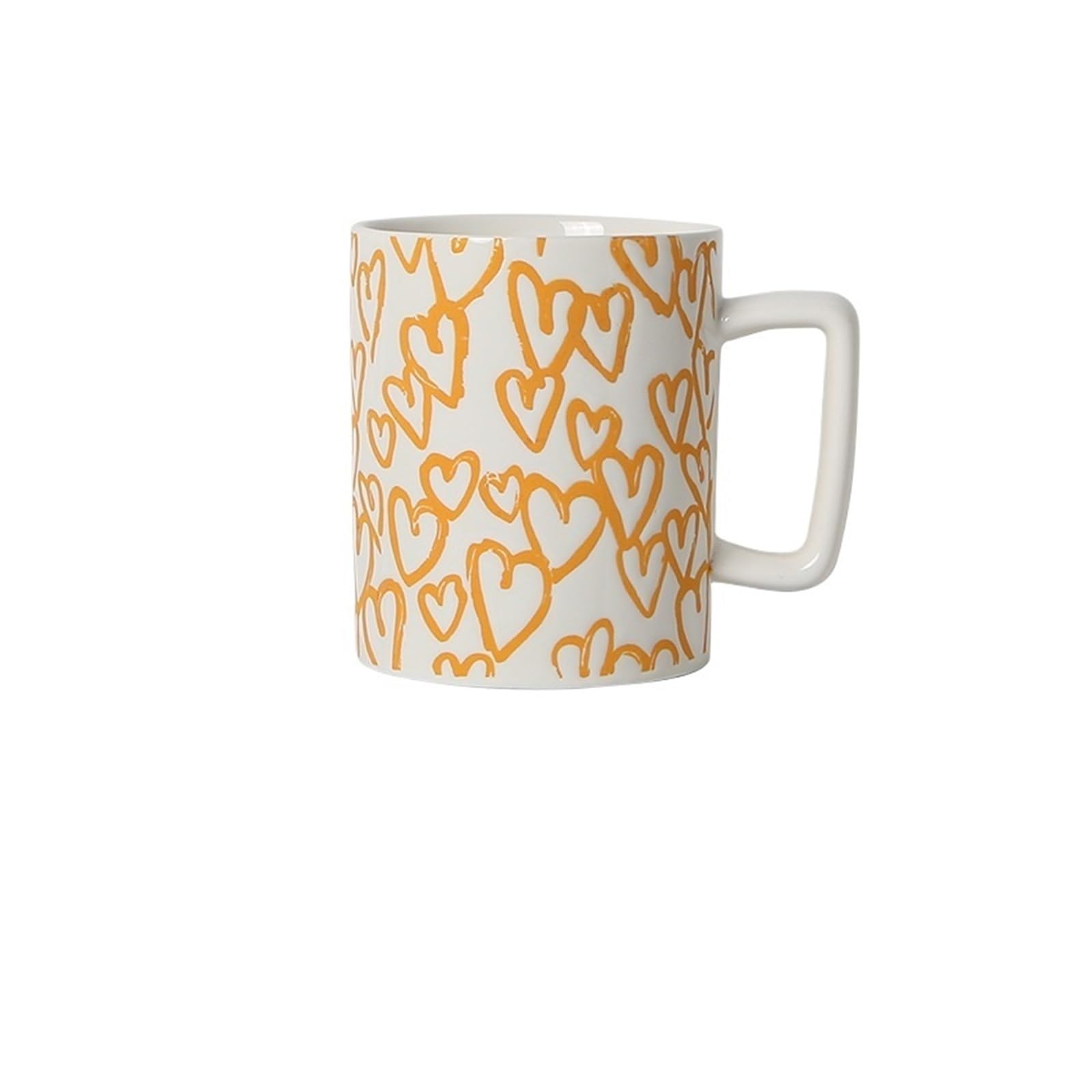 HLHLOP777 Coffee Mugs Ceramic Coffee Mug Large Capacity Oatmeal Breakfast Cup 400ml Coffee Cup(Yellow)