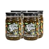 Lucky Lola’s | Jarred Jalapeños, 4 Pack | 0g Sodium, 0g Fat | Party Platter, Midnight Snack, Low-Carb Diet...