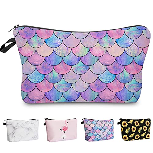 Noozion Makeup Bag for Purse Cute Cosmetic Bag Travel Toiletry Bag Pouch Waterproof Organizer Bag for Women Girls