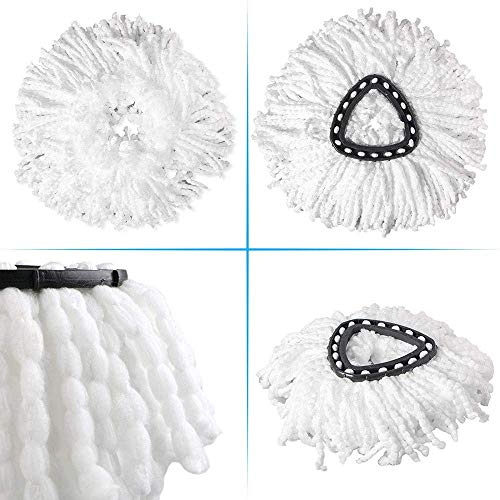 Mop Head Replacement Microfiber Spin Replacement Mop Refill Head, Compatible with O Cedar EasyWring (4 Pack) - Thumbnail 4