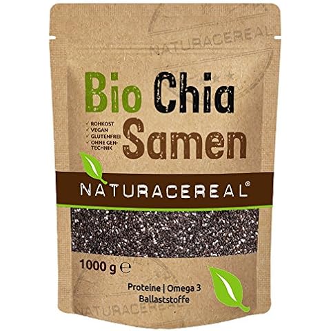 NATURACEREAL ® Bio Chia Samen 1000 g - Reformhaus Qualität Cover