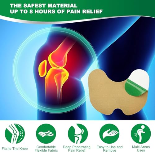 Image of KENASHII Knee Pain Relief Patches - Natural Herbal Knee Patch for Pain & Inflammation - Breathable, Long-Lasting, Reduces Acne Scars | 100% Safe & Natural Knee Pain Relief Products