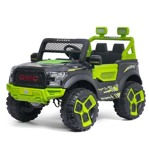 Image of PRO KIDSRanger 12V Battery Operated Jeep for Kids with Remote Control, Bluetooth, USB & AUX | Ride-On Electric Car with LED Lights, Music & Seat Belt | Boys & Girls (1-8 Years)