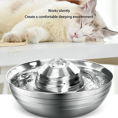 Fuente automática para agua de mascotas de acero inoxidable miniatura 4