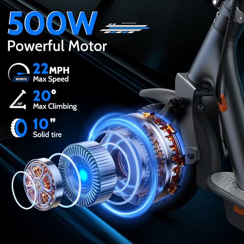 MAXSHOT Electric Scooter for Adults, 8.5/10/14″ Tires,