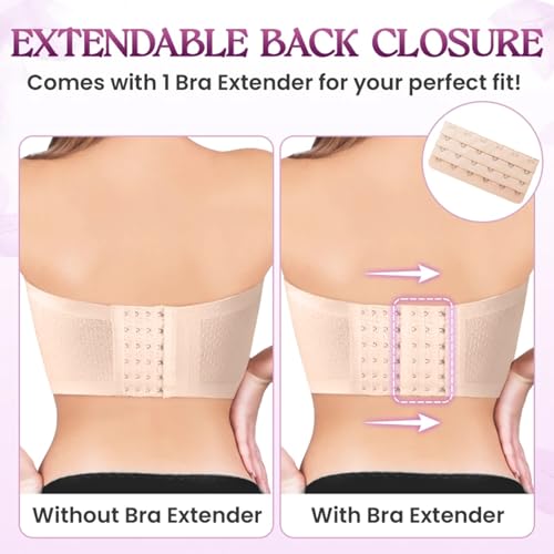 Strapless Bandeau Bra Non-Slip Strapless Push Up Bras for Women Wireless Tube Top Bra Plus Size Strapless Bralette3