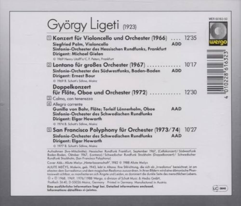 Lukas Ligeti, György Ligeti, Ernest Bour, Elgar Howarth