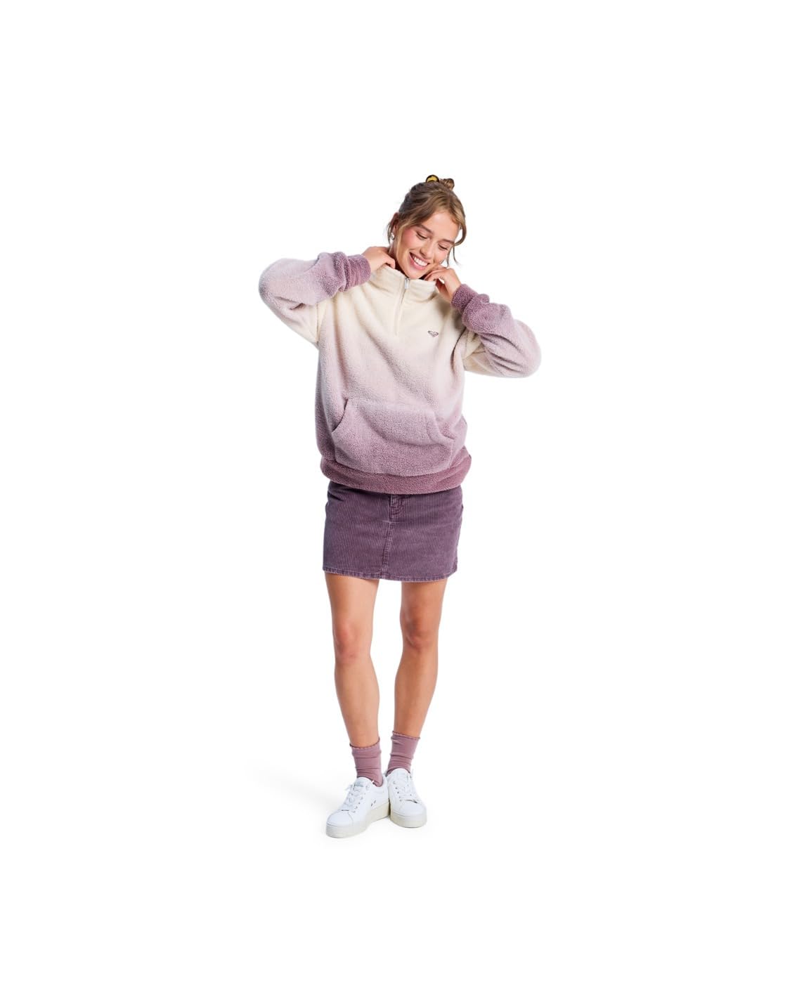 Roxy Live Out Loud - Polaire dégradée à Demi-Zip - Femme - M - Rouge