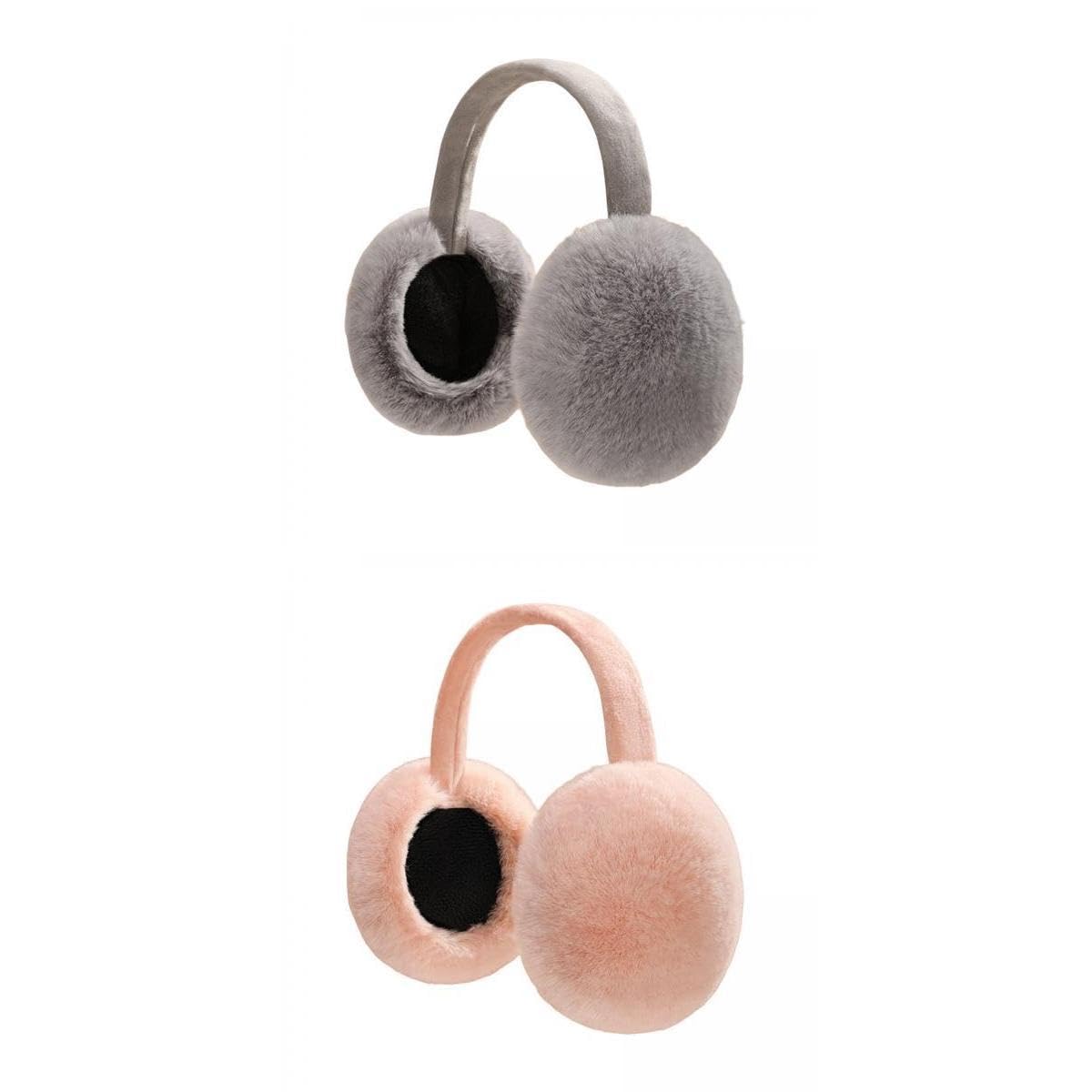 2Pcs Ear Muffs Earmuffs Headband Winter Ear Warmer Gray Light Pink|Clothing, Shoes & Accessories | Mens Accessories | Hats