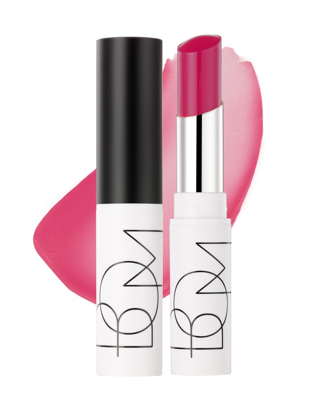 BOM COSMETICS Dewy Lip Balm #6 PURE ROSE, Sheer Glow Lip Care with Vitamin E and Shea Butter for Hydration, Nourishment, and Plump Lips, Buildable Juicy Shine in 7 Lively Colors, Korean Lip Makeup