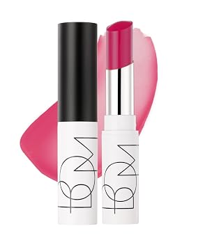 BOM COSMETICS Dewy Lip Balm #6 PURE ROSE, Sheer Glow Lip Care with Vitamin E and Shea Butter for Hydration, Nourishment, and Plump Lips, Buildable Juicy Shine in 7 Lively Colors, Korean Lip Makeup