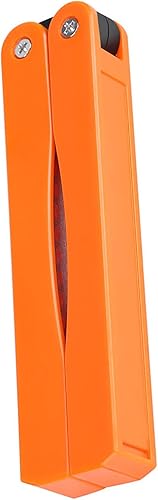 Miniatura 8 de Afilador de cuchillos de diamante de diseño plegable, para acampar al aire libre, doble cara, 400600 # afilador de piedras de afilar (amarillo)