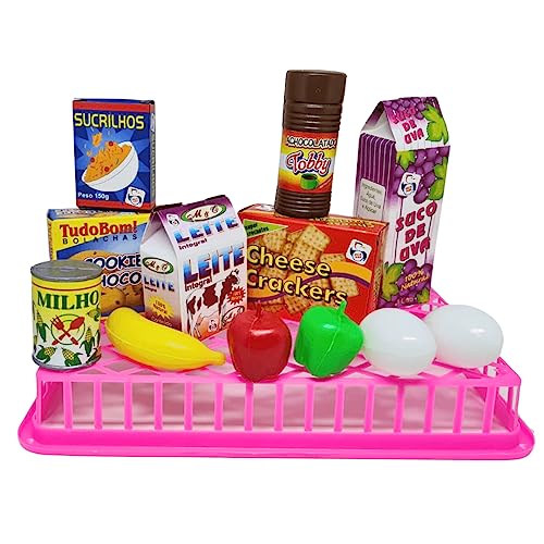 Kit Cozinha De Brinquedo Infantil Completa Com Comidinhas 30 Pcs Acessórios Eletrodomésticos