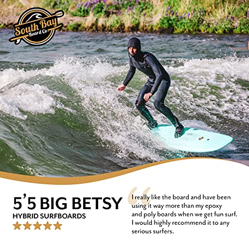 South Bay Board Co. - 4'10 / 5'5 / 6' / 6'8 / 7'7 / 8'4 / 9'6 Hybrid Surfboards - Shortboard & Longboard - Wax-Free Soft-Top Surfboard + Hard Epoxy Bottom Deck - Patented Heat Damage Prevention System - Thumbnail 7