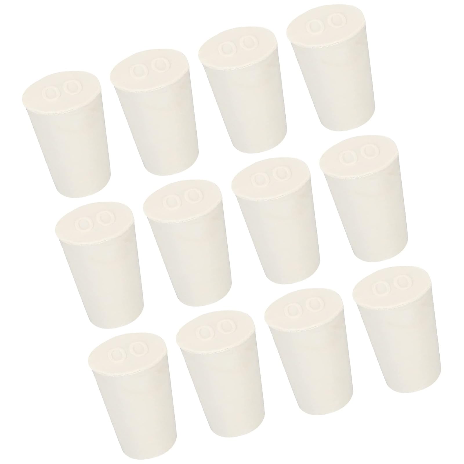 TOP-VIGOR 12Pcs Rubber Tapered Plug, 11mm to 15mm Solid Silicone Stopper