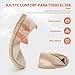 Imagen de Bailarinas mujer Zapatos planos de punto transpirables verano Estilo Alpargata con suela tipo esparto Diseño cómodo ligero