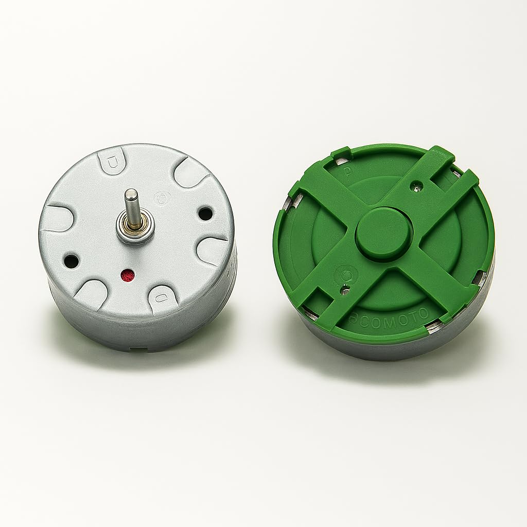 2 x Mini Motore DC 6V-12V 3000RPM, Cilindrico, con Bobina di Rame e Base di Montaggio, per Progetti Elettronici