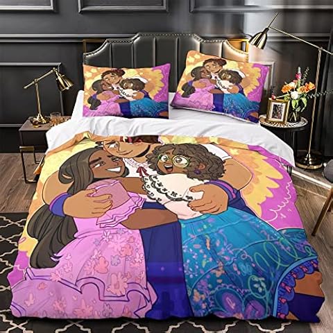 Encanto Bed Covers Duvet Cover Set with Microfibre Printing Bedding Set for Kids & Teens(No Comforter) Double(200x200cm) Cover