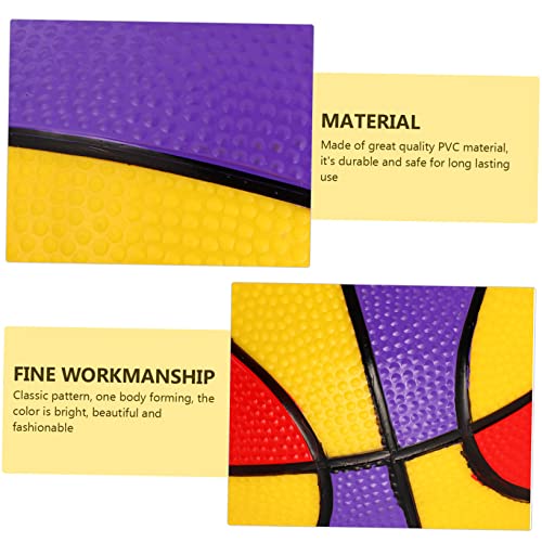 Yardwe 2 Peças basquete colorido brinquedo prazer dante jogos ao ar livre basquete infantil cesta de