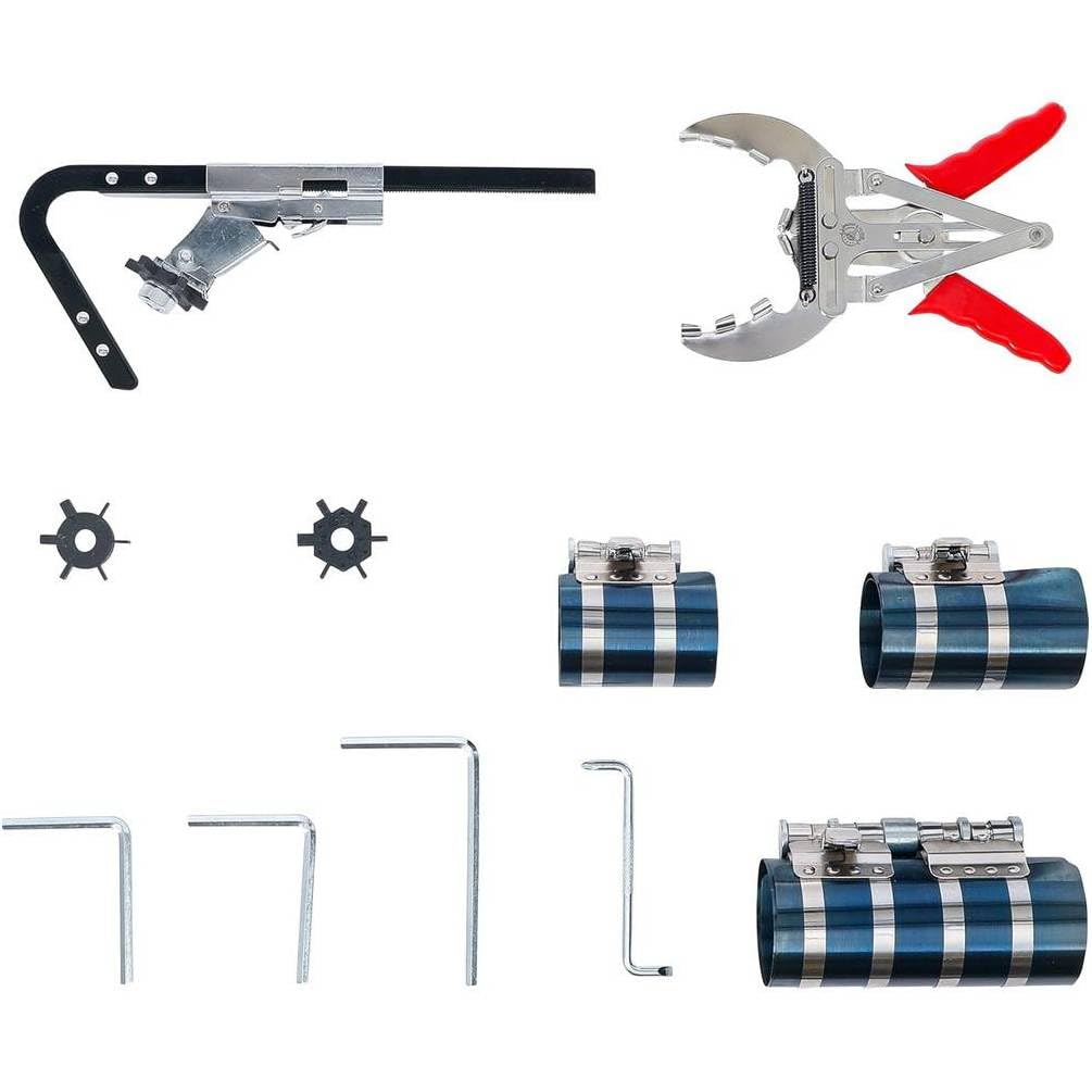 D-Work Set di compressione di segmenti, 27 x 7,6 x 47,5 cm, acciaio, 3 pezzi, prestazioni e tenuta del motore