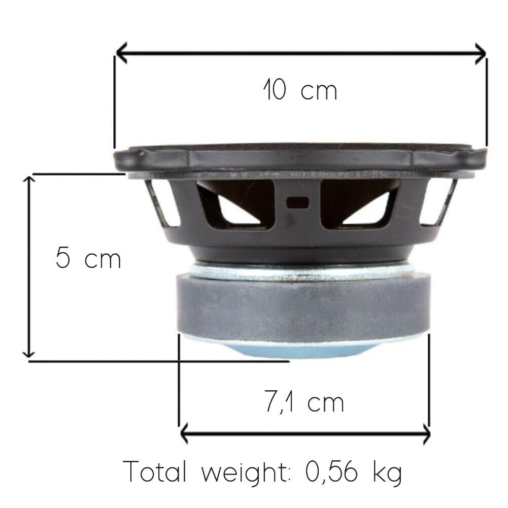 ZESTAW DO FAITAL PRO 4FE35 4 ohm, 1 głośnik niskotonowy o wymiarach 10 cm 100 mm 4" średnicy, 30 W rms i 60 W maks., czułość 91 db, do samochodów, 1 sztuka