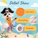 Zeaxuie Interactive Dog Toys for Chewers, 2 Pack No Stuffing Dog Toys for Teething, Squeaky Chew Toy to Keep Them Busy for Small and Medium Breed, Crinkle Octopus - Image 5