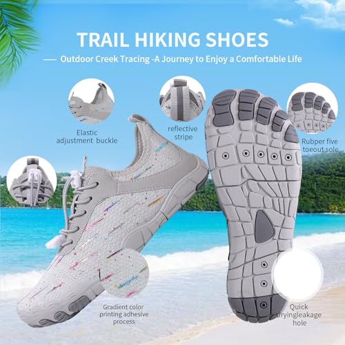 Image of Hike Barefoot Shoes for Womens Men Footwear,Pro Healthy&Non-Slip Water Shoe for Women Men, Wide Toe Running Shoes Boots Sneakers Unisex Designed for Walking,Running&Swimming Yoga, and Water Sports