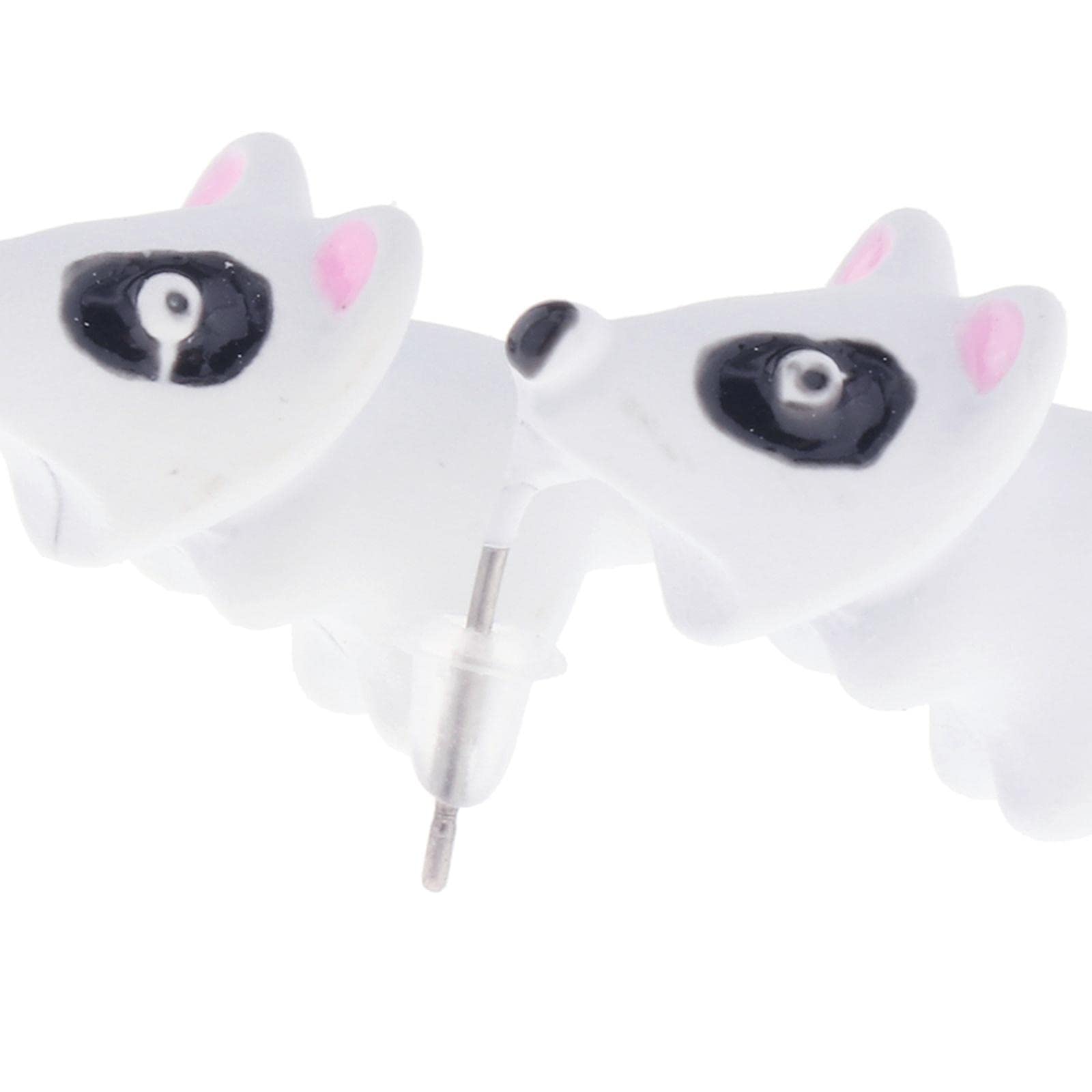 1 Pair Zinc Alloy 3D Cute Animal Bite Earrings Biting Your Ear Stud Jewelry Style 2