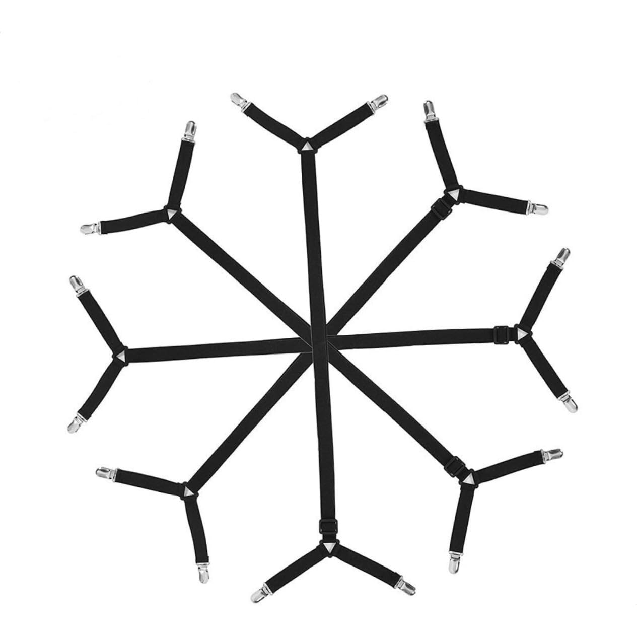 4 Stück Bettlakenklammern aus Metall und Nylon rutschfest und Gewebe Schonend Polsternadel für Spiralpolsterung zum Fixieren von Bettlaken und Sofabezügen