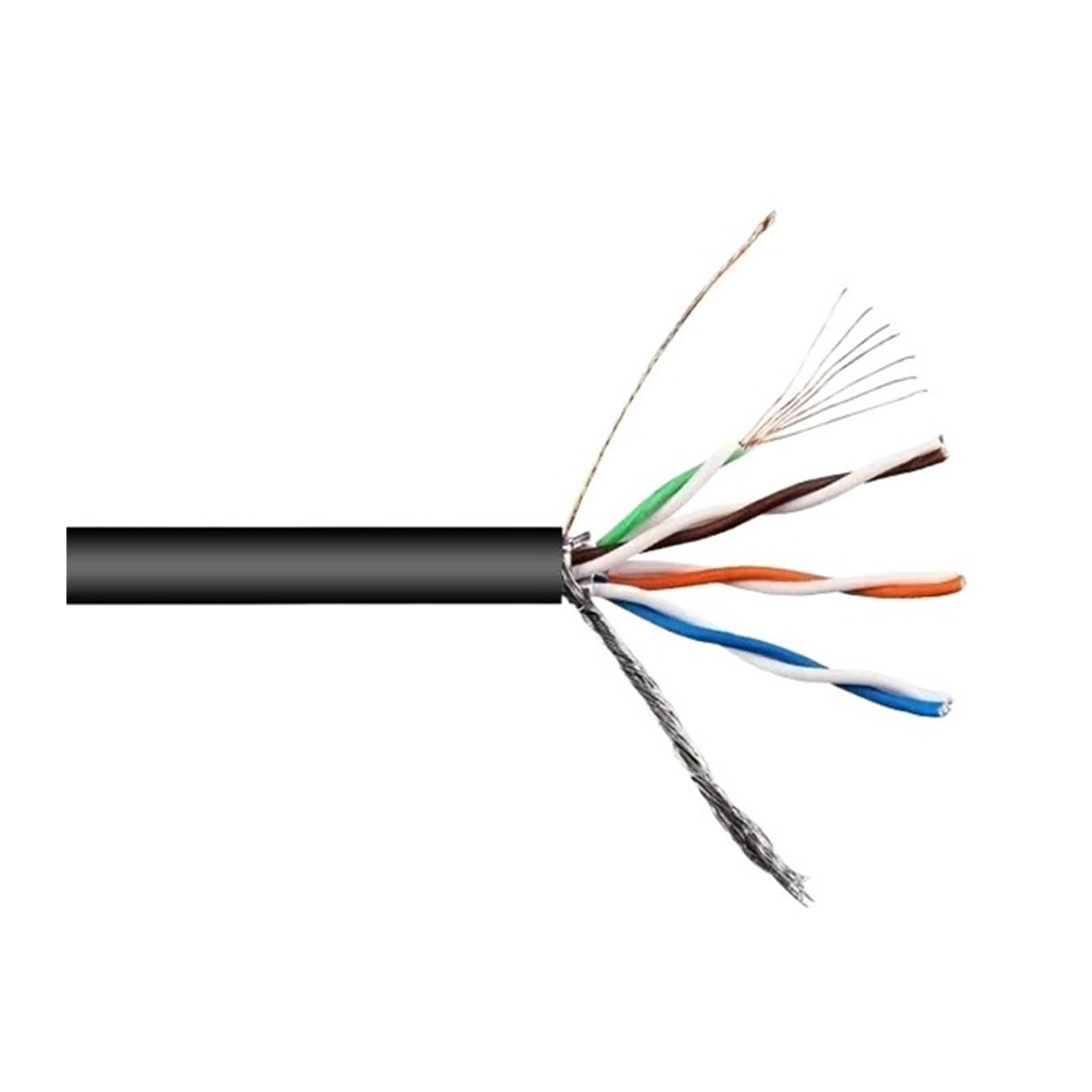 Câble Ethernet Cat7 extérieur 10 m / 50 m, câble réseau LAN RJ45 10 Gbit/s SFTP, double blindage(50m)