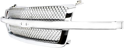 Miniatura 3 de Para Chevy Silverado 15002500 HD Grille Assembly 2003 04 05 2006  Malla  Cromo  Con barra central  BaseLSLT  Incluye plástico clásico 2007
