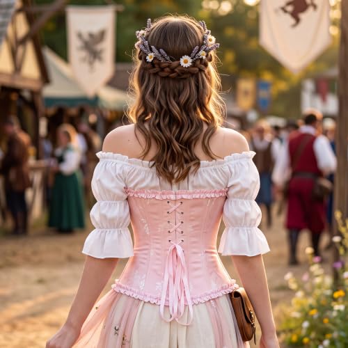 Image of frawirshau Women's Overbust Costume Corset Renaissance Victorian
