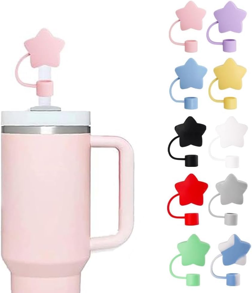 Red Star Strohhalm-Abdeckung Für Stanley-Becher – Mit 10mm Silikon-Trinkhalm, Neigbarer Kopf, Für 850ml & 1L Becher