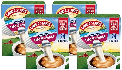 Land O' Lakes Half and Half UHT-Processed Creamer, 24 Count (Pack of 4)