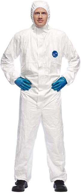 DuPont Tyvek 500 Xpert | Chemical Protective Clothing with Hood, Category III, Type 5-B and 6-B | Robust yet Lightweight | White | Size M