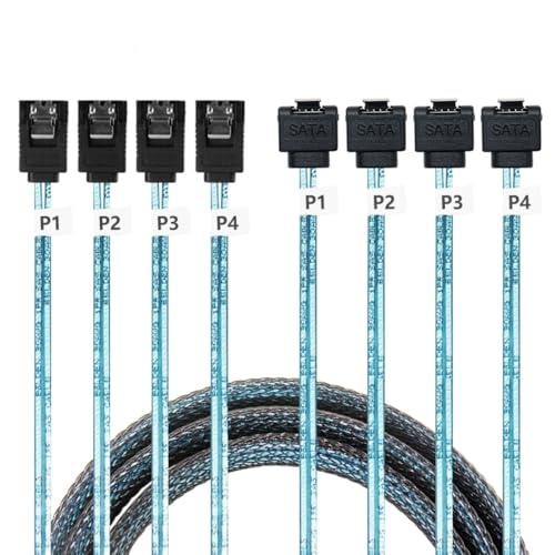 Cables SATA 90 grados 3.3 pies set 4 unidades