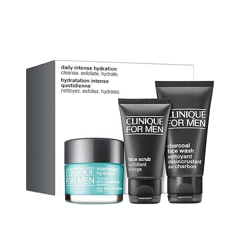 Clinique Juego de 3 piezas de hidratación intensa diaria para hombres, incluye hidratador máximo de tamaño completo de 72 horas, hidratante de