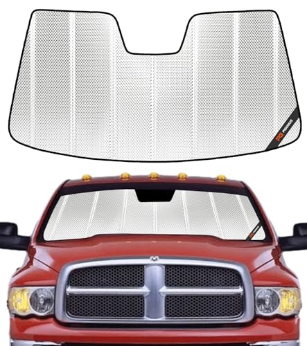 Pigenius Windshield Sun Shade for Dodge Ram 2500/3500 2003-2009 Front Window Sunshade - BLAZBLOCK