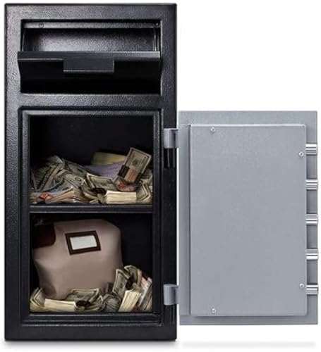 Miniatura 2 de Mesa Safe Company Modelo MFL2714E Caja fuerte de depósito con cerradura electrónica, dos tonos gris