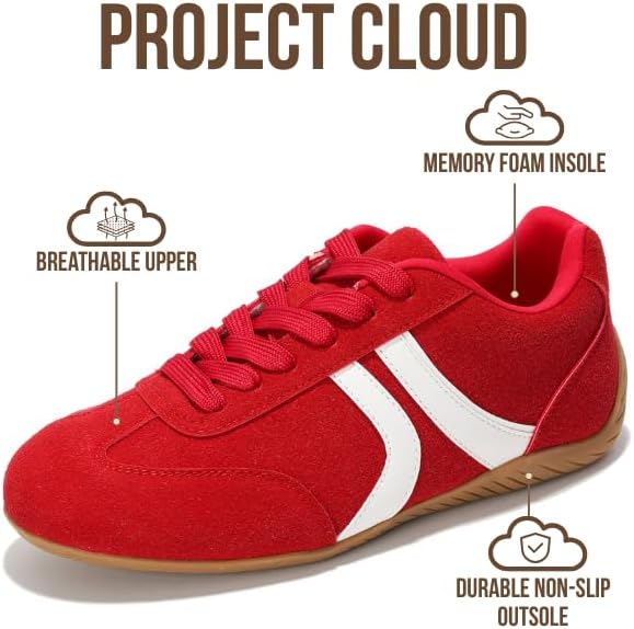 Project Cloud Barefoot Shoes Women – Memory Foam Lace-Up Womens Sneakers – Lightweight & Non Slip Womens Shoes Casual – All-Day Women's Fashion Sneakers for 2026 (Goal) - Image 3