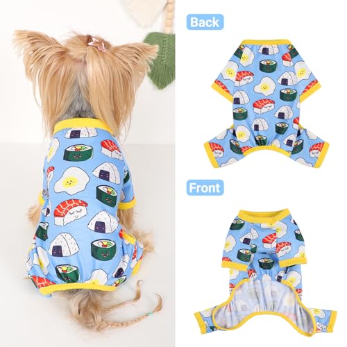 Pyjama d'été extensible vêtement nuit doux chat chiot taille XS - 4