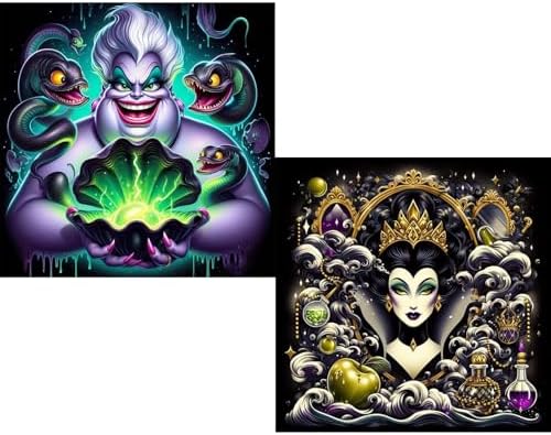 KEYRANKE 2 Pack Villa Diamond Painting Kits for Adults 5D DIY Diamond Art Kit Paint with Round Full Drill Diamonds for Beginners Gem Paintings Art for Home Wall Decor Gifts (12X12 Inch)