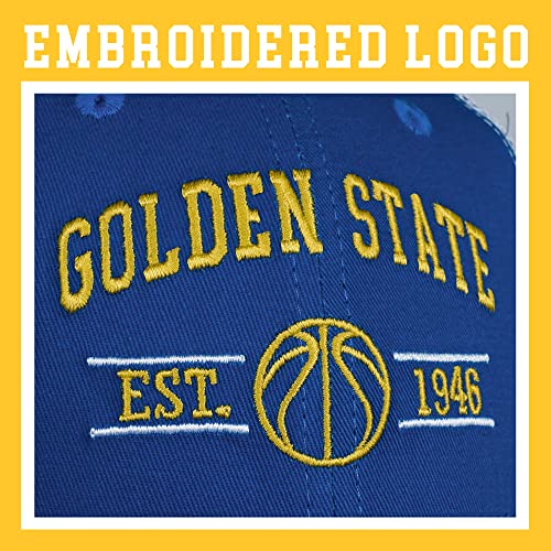 Golden Blue State Hat Snapback Embroidered Mesh Adjustable Trucker Hats Baseball Cap For Men Women Dad Hat Sports Fans Gifts #TOP1