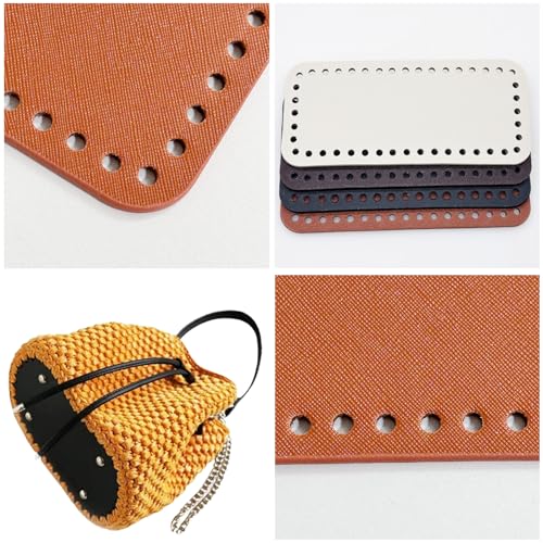 JMZLLRX 4 Color PU Leather Bag Bottom Base Crochet Bag Bottom - Image 3