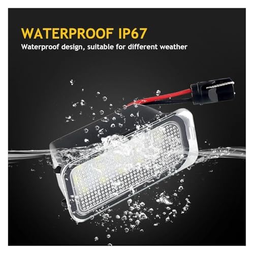 Luz de matrícula para KUGA y Mondeo MK4 MK5 con iluminación LED de 2 piezas 6