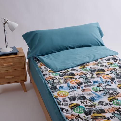 10XDIEZ Funda Saco nórdico (No Incluye el Relleno nórdico) (Chelsea Jade - Cama 105cm)
