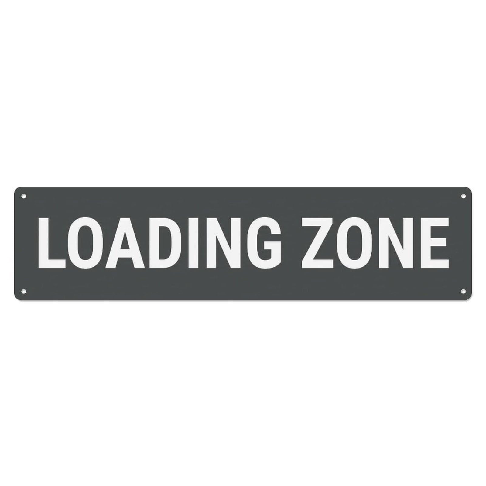 Metal Tin Sign Loading Zone Delivery Only