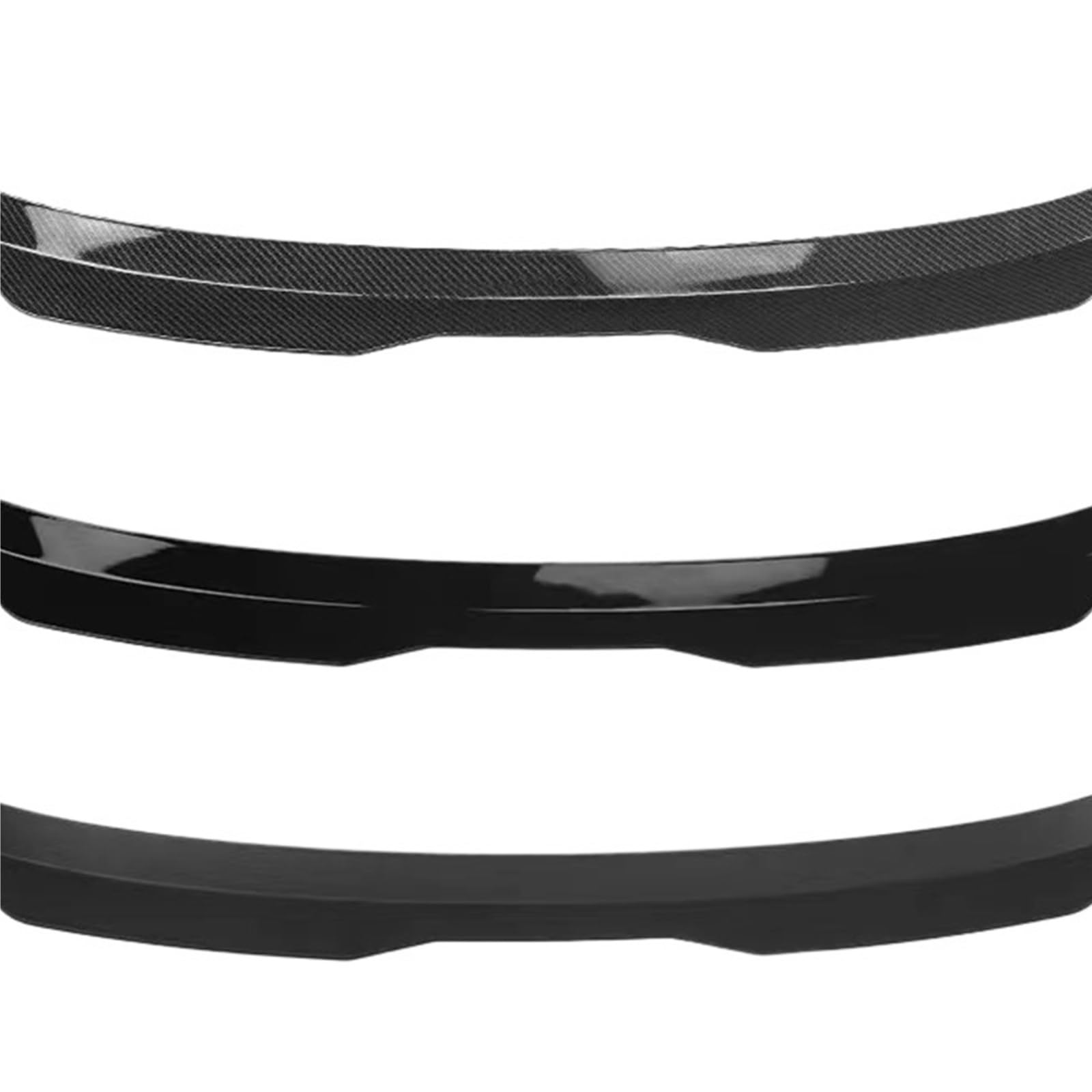 alerone posteriore Strisce decorative per ali spoiler per tetto posteriore universale nero opaco per auto berlina(2)