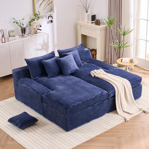 ILCQU 79.52" Boneless Oversized Double Chaise Lounge Sofa Chair Indoor,