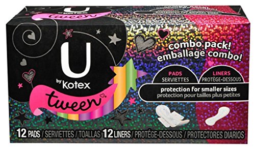 U by Kotex Tween Ultra Thin Pads & Liners Combo Pack